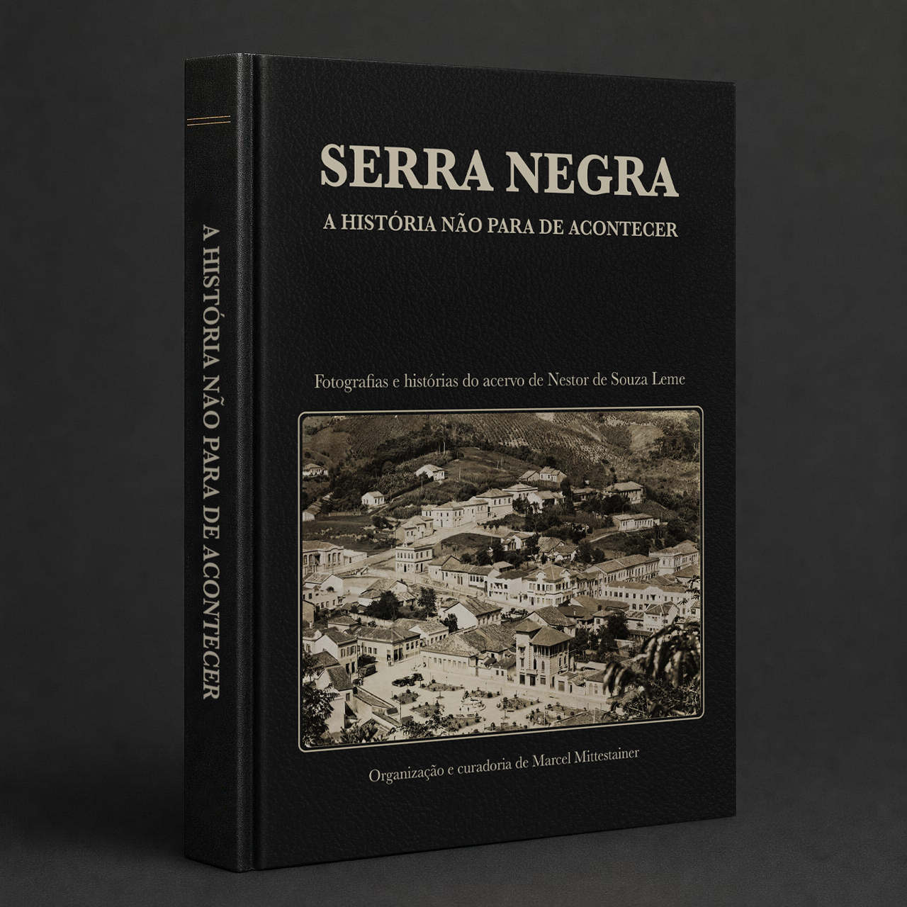 Mockup do livro A História Não Para de Acontecer